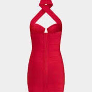 Hervé Léger Strappy Bandage Mini Dress - NWT (Red Rio, XS)